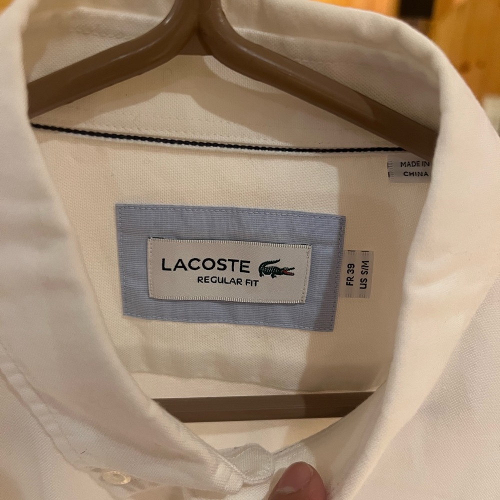 Lacoste Men's Cream Regular Fit Shirt